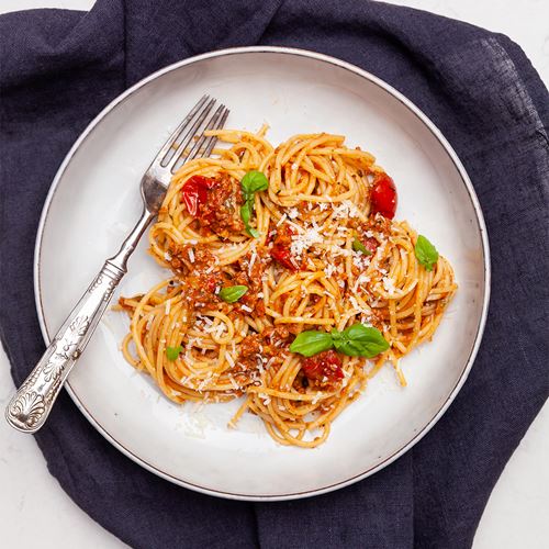 Recept på Vegetarisk spaghetti bolognese | Mathem